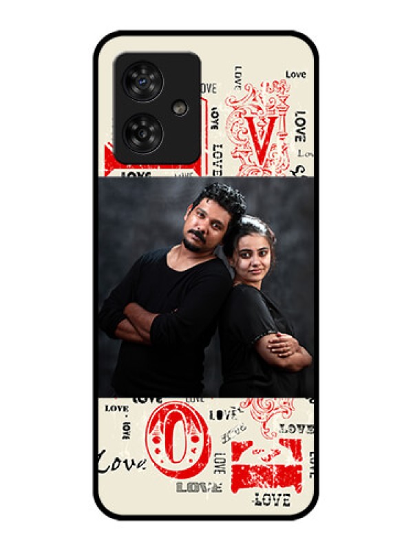 Custom Motorola G54 5G Custom Metal Phone CaseTrendy Love Design Case