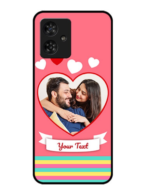 Custom Motorola G54 5G Custom Metal Phone CaseLove Shapes Doodle Design