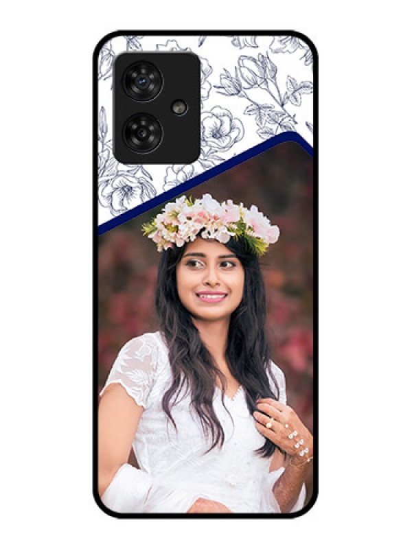 Custom Motorola G54 5G Custom Metal Phone CaseClassy Floral Design