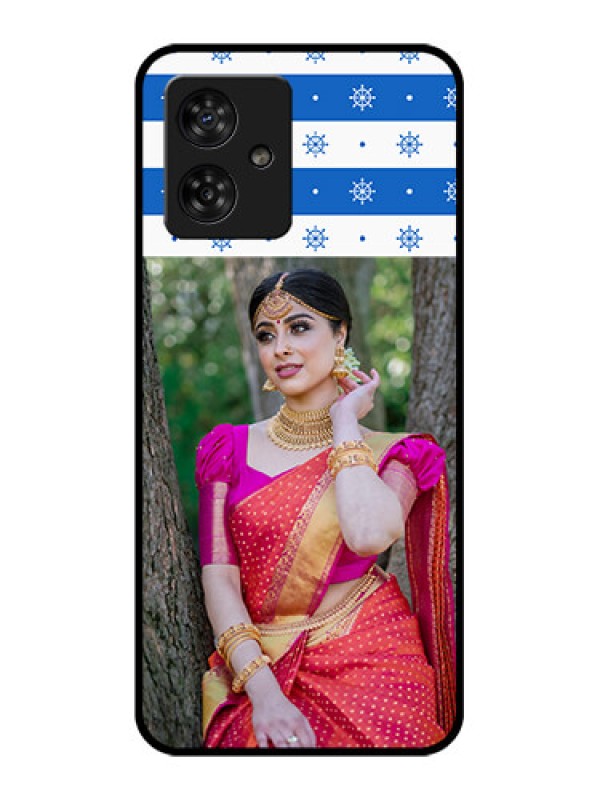 Custom Motorola G54 5G Custom Metal Phone CaseSnow Pattern Design