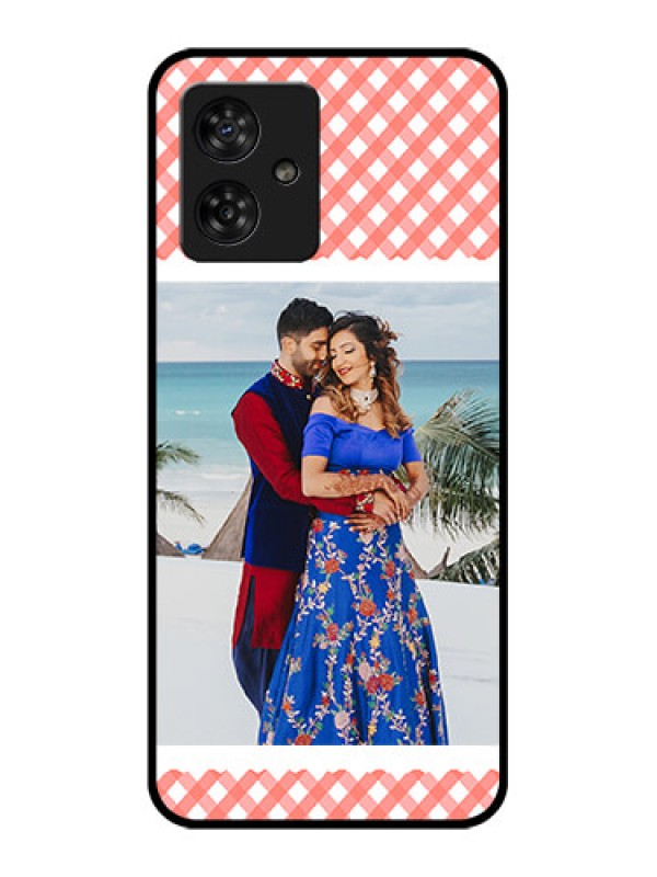 Custom Motorola G54 5G Custom Metal Phone CasePink Pattern Design