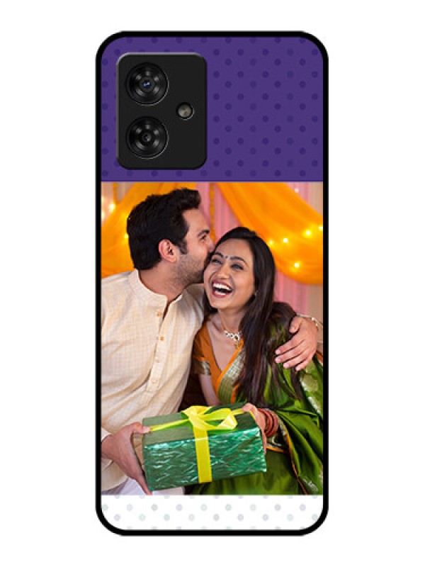 Custom Motorola G54 5G Custom Metal Phone CaseViolet Colored Pattern Design