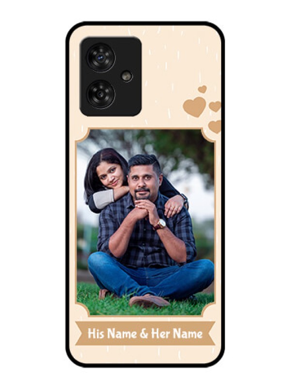 Custom Motorola G54 5G Custom Metal Phone CaseWith Confetti Love Design