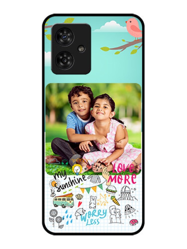 Custom Motorola G54 5G Custom Metal Phone CaseDoodle Love Design