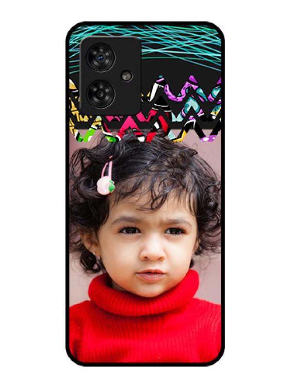 Custom Motorola G54 5G Custom Metal Phone CaseNeon Abstract Design