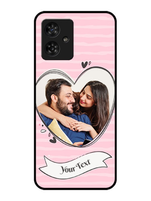 Custom Motorola G54 5G Custom Metal Phone CaseVintage Heart Design