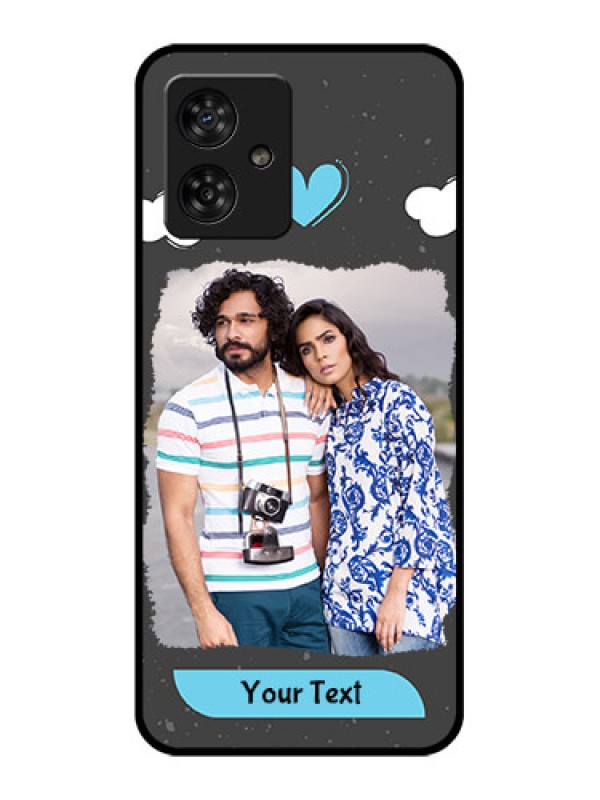 Custom Motorola G54 5G Custom Metal Phone CaseSplashes With Love Doodles Design