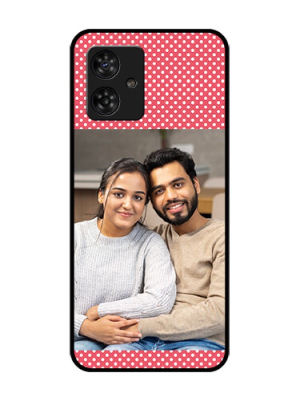 Custom Motorola Moto G64 5G Custom Metal Phone CaseWhite Dotted Design