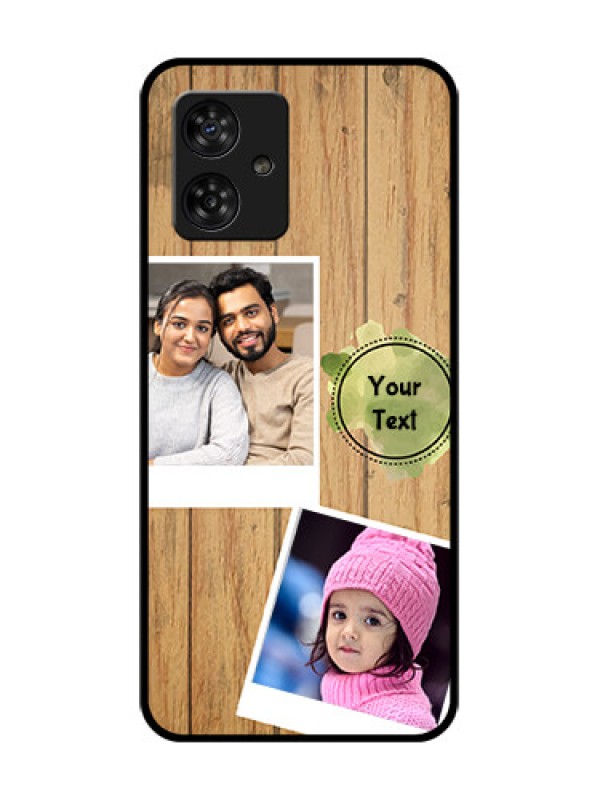 Custom Motorola Moto G64 5G Custom Metal Phone CaseWooden Texture Design