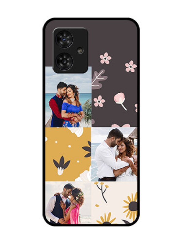 Custom Motorola Moto G64 5G Custom Metal Phone Case3 Images With Floral Design