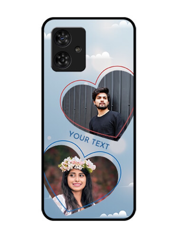 Custom Motorola Moto G64 5G Custom Metal Phone CaseBlue Color Couple Design