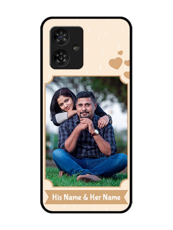 Custom Motorola Moto G64 5G Custom Metal Phone CaseWith Confetti Love Design