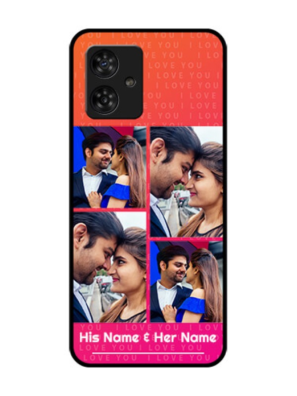 Custom Motorola Moto G64 5G Custom Metal Phone CaseI Love You Pink Design