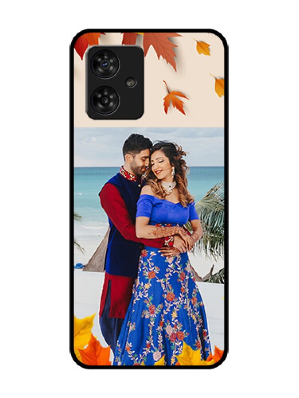 Custom Motorola Moto G64 5G Custom Metal Phone CaseAutumn Maple Leaves Design