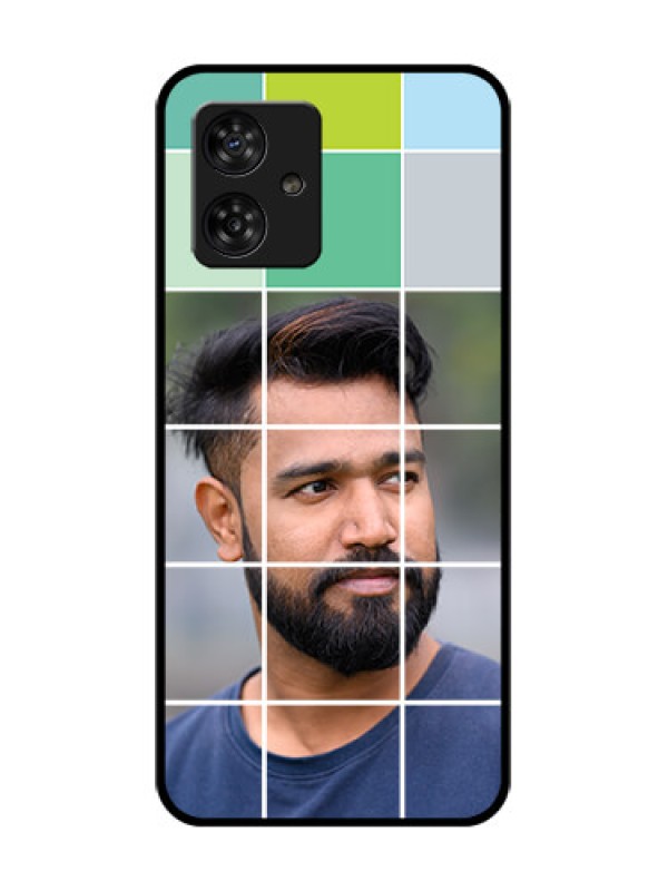 Custom Motorola Moto G64 5G Custom Metal Phone CaseWith White Box Pattern