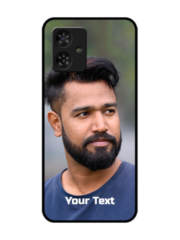 Custom Motorola Moto G64 5G Custom Metal Phone CasePhoto With Text Design