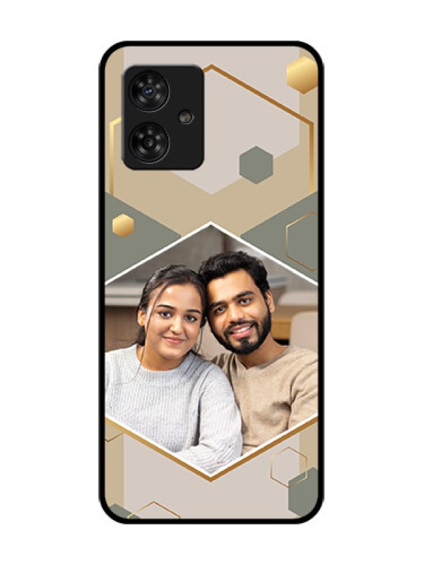 Custom Motorola Moto G64 5G Custom Metal Phone CaseStylish Hexagon Pattern Design