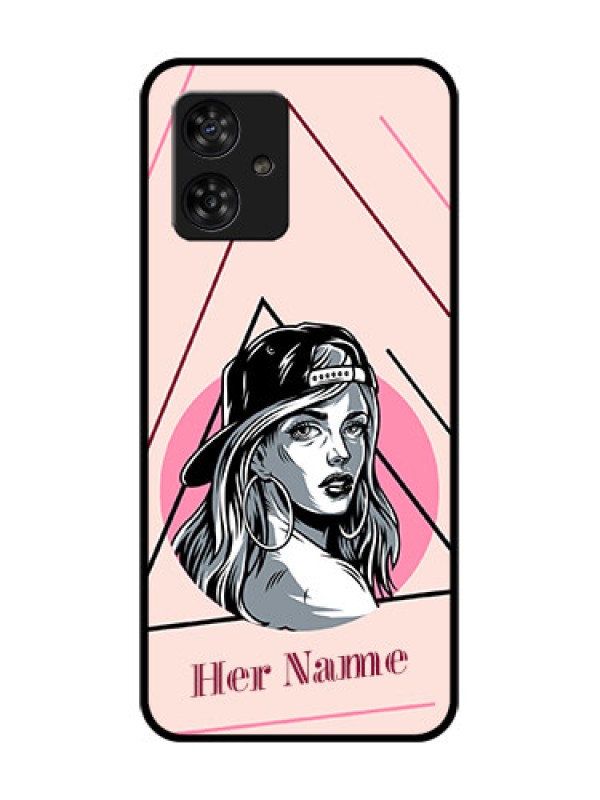 Custom Motorola Moto G64 5G Custom Metal Phone CaseRockstar Girl Design