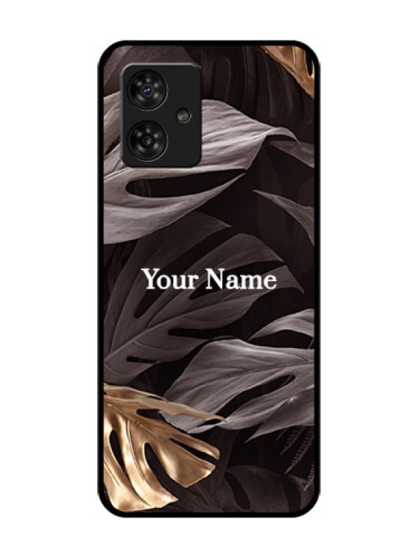 Custom Motorola Moto G64 5G Custom Metal Phone CaseWild Leaves Digital Paint Design