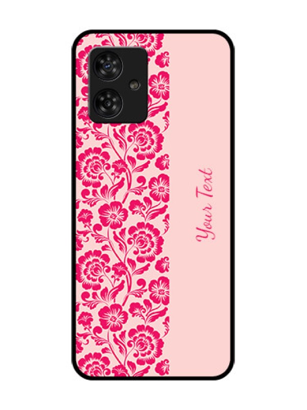 Custom Motorola Moto G64 5G Custom Metal Phone CaseAttractive Floral Pattern Design