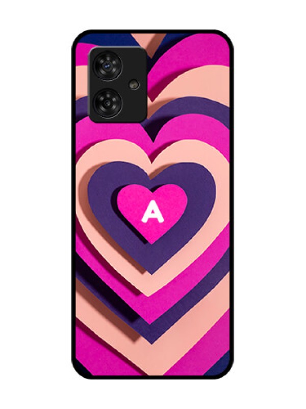 Custom Motorola Moto G64 5G Custom Metal Phone CaseCute Heart Pattern Design