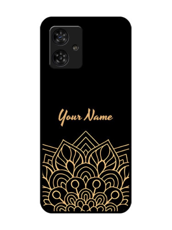 Custom Motorola Moto G64 5G Custom Metal Phone CaseGolden Mandala Design