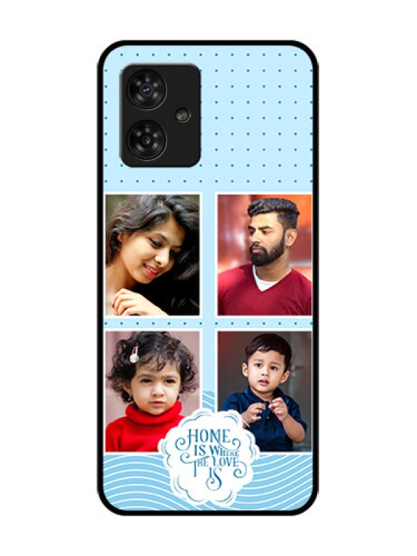 Custom Motorola Moto G64 5G Custom Metal Phone CaseCute Love Quote With 4 Pic Upload Design
