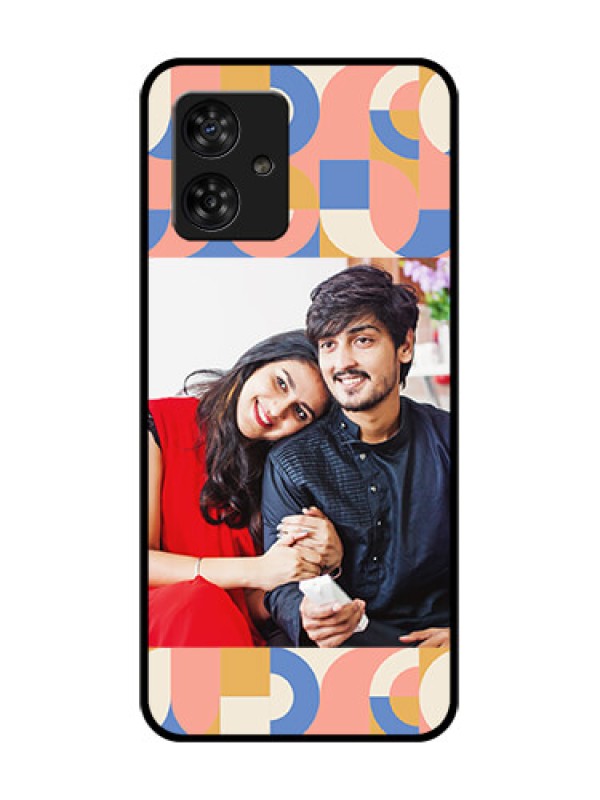 Custom Motorola Moto G64 5G Custom Metal Phone CaseSemi - Circle Maze Pattern Design