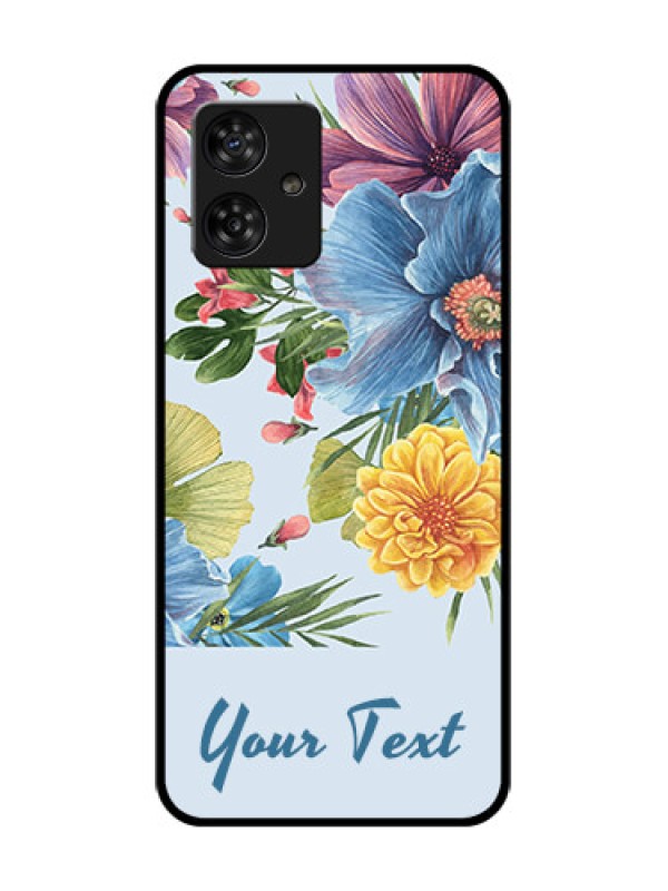 Custom Motorola Moto G64 5G Custom Metal Phone CaseStunning Watercolored Flowers Painting Design