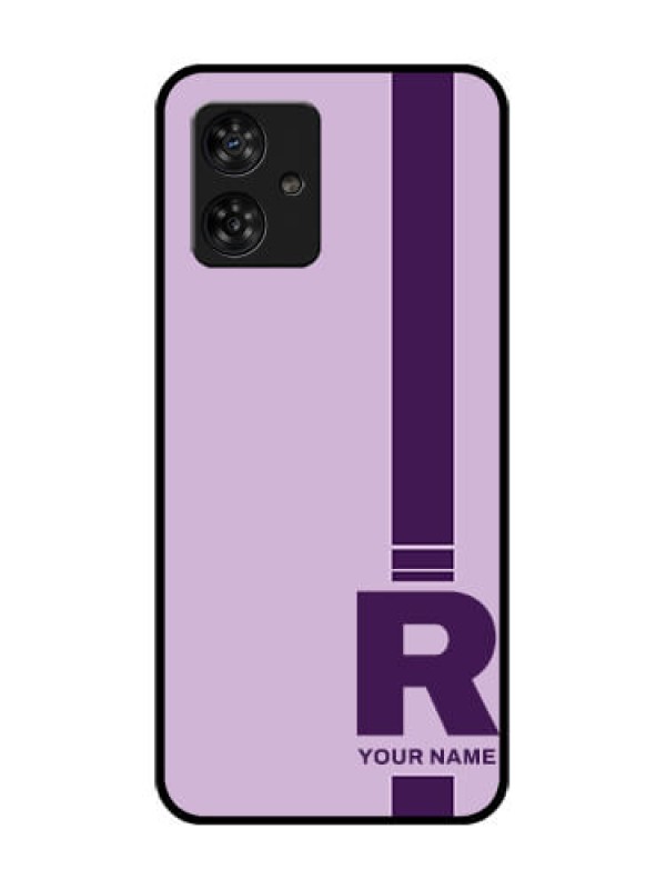 Custom Motorola Moto G64 5G Custom Metal Phone CaseSimple Dual Tone Stripe With Name Design