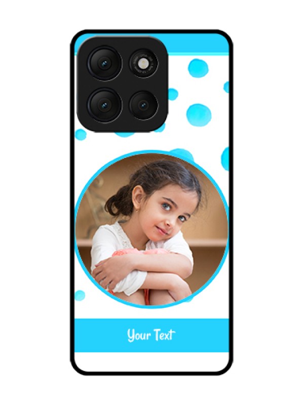 Custom Motorola G86 Power 5G Custom Metal Phone Case - Blue Bubbles Pattern Design