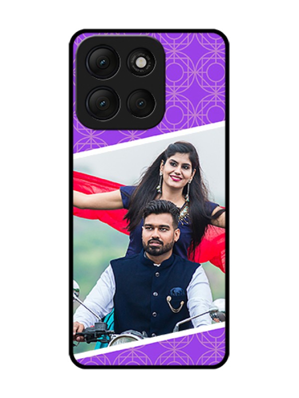 Custom Motorola G86 Power 5G Custom Metal Phone Case - Violet Color Pattern Design