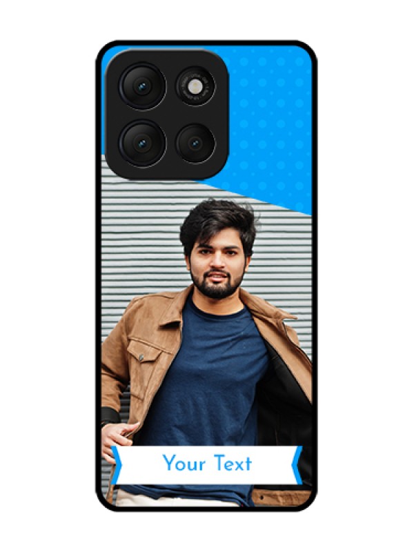 Custom Motorola G86 Power 5G Custom Metal Phone Case - Simple Blue Color Design