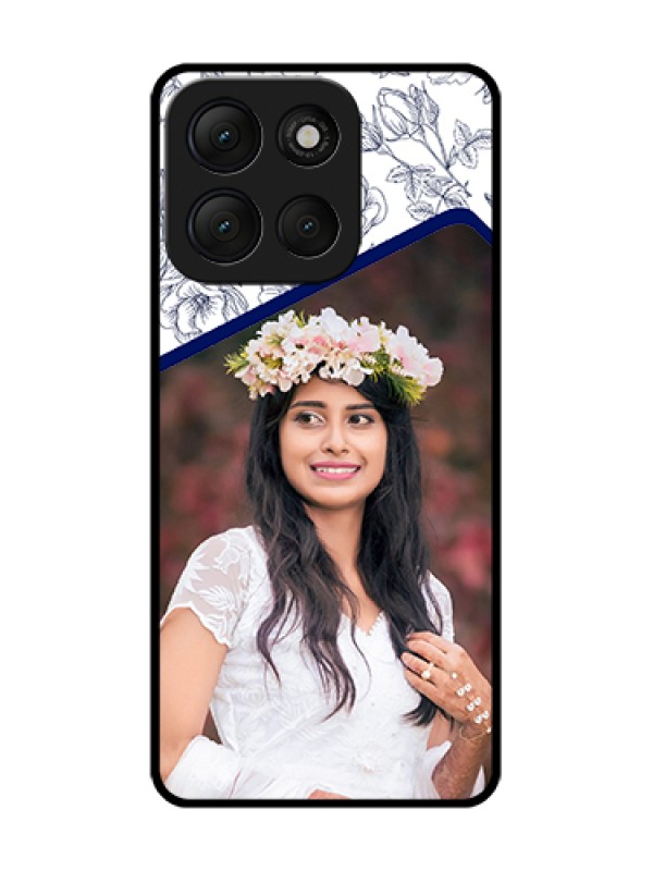 Custom Motorola G86 Power 5G Custom Metal Phone Case - Classy Floral Design