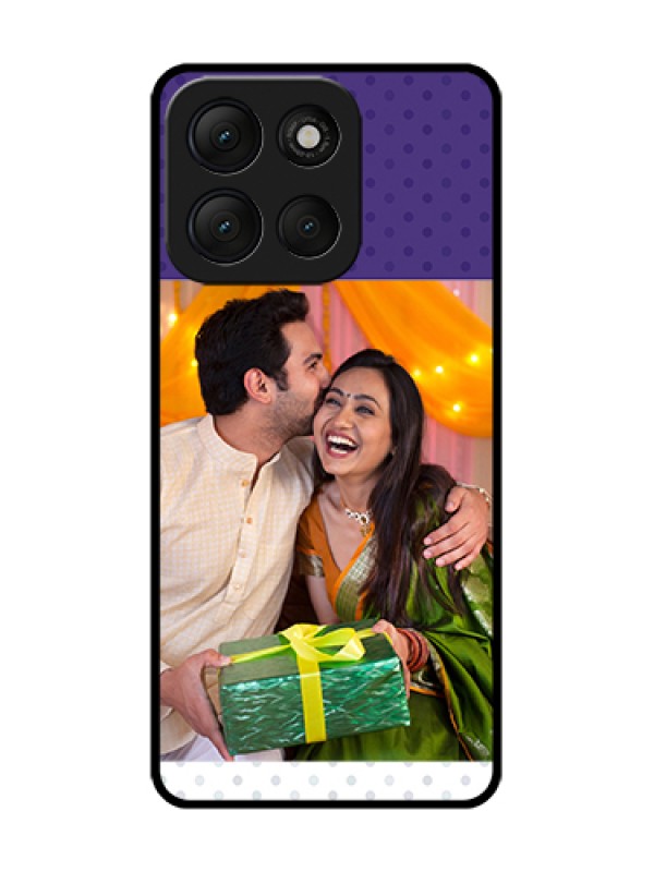 Custom Motorola G86 Power 5G Custom Metal Phone Case - Violet Colored Pattern Design