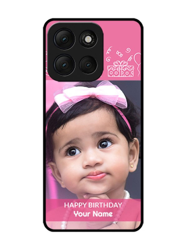 Custom Motorola G86 Power 5G Custom Metal Phone Case - With Birthday Line Art Design