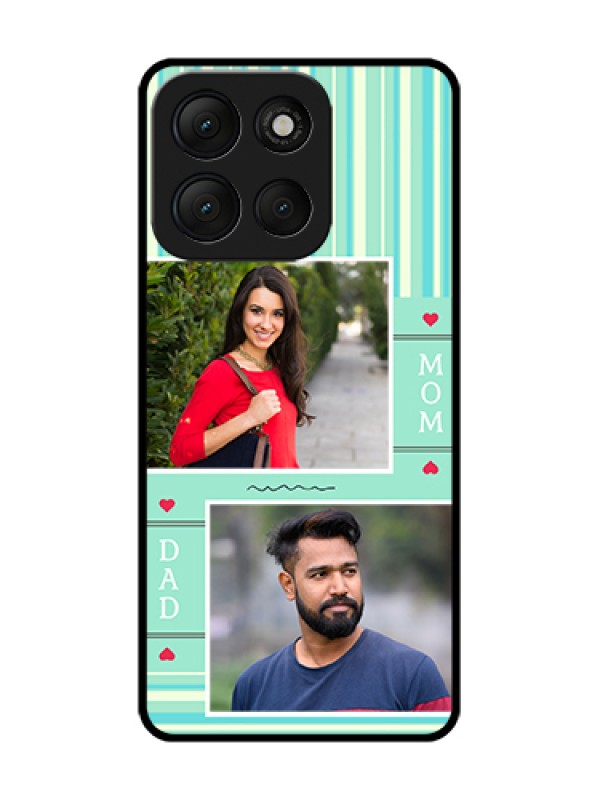 Custom Motorola G86 Power 5G Custom Metal Phone Case - Mom & Dad Pic Design