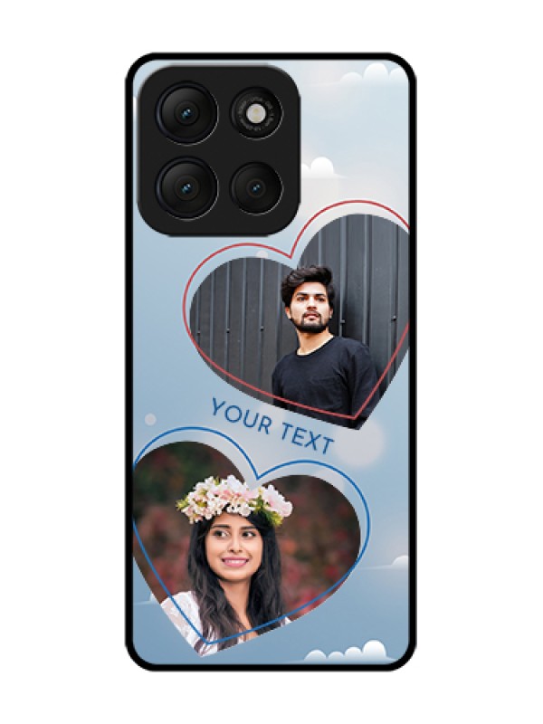 Custom Motorola G86 Power 5G Custom Metal Phone Case - Blue Color Couple Design