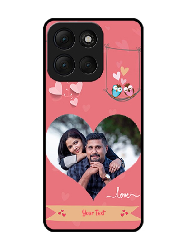 Custom Motorola G86 Power 5G Custom Metal Phone Case - Peach Color Love Design