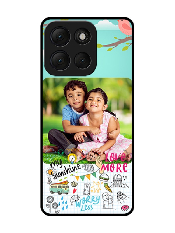 Custom Motorola G86 Power 5G Custom Metal Phone Case - Doodle Love Design