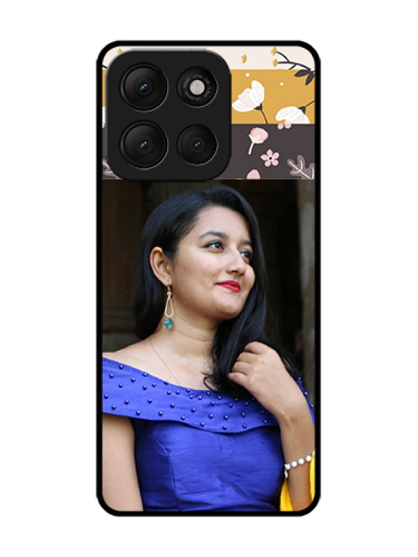 Custom Motorola G86 Power 5G Custom Metal Phone Case - Stylish Floral Design