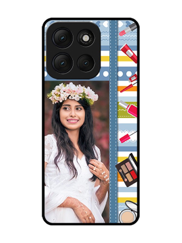 Custom Motorola G86 Power 5G Custom Metal Phone Case - Makeup Icons Design