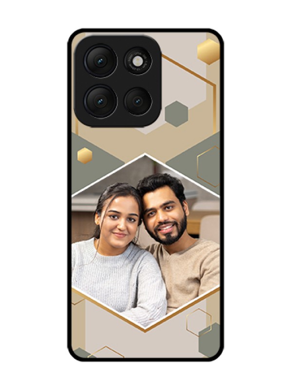 Custom Motorola G86 Power 5G Custom Metal Phone Case - Stylish Hexagon Pattern Design