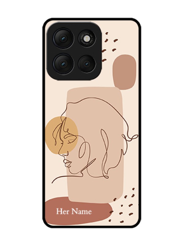 Custom Motorola G86 Power 5G Custom Metal Phone Case - Calm Woman Line Art Design