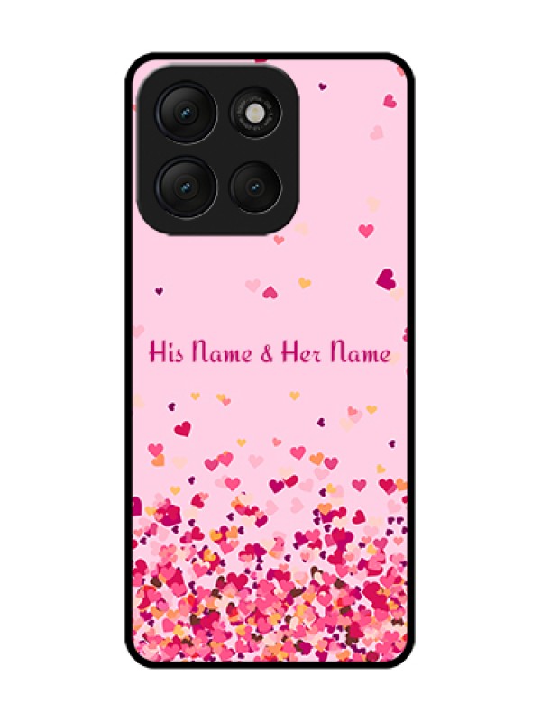 Custom Motorola G86 Power 5G Custom Metal Phone Case - Floating Hearts Design