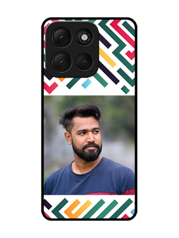 Custom Motorola G86 Power 5G Custom Metal Phone Case - Colorful Maze Pattern Design