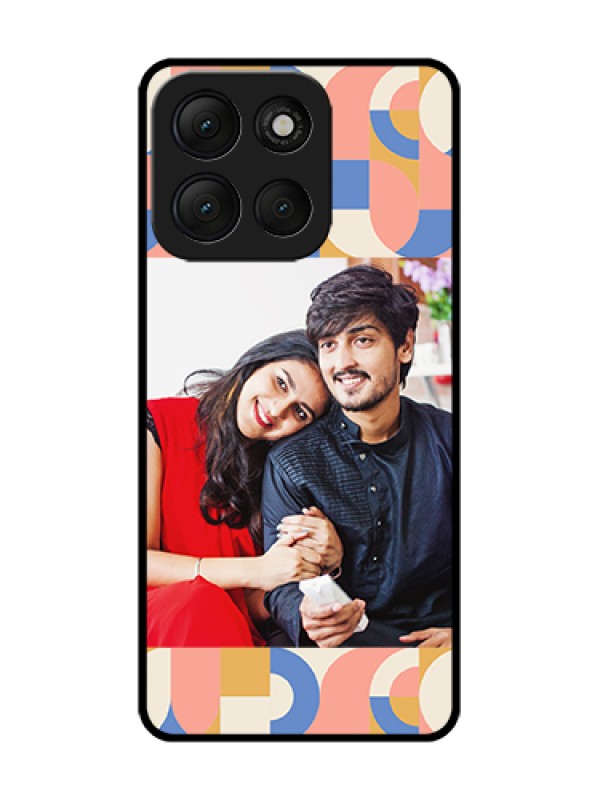 Custom Motorola G86 Power 5G Custom Metal Phone Case - Semi - Circle Maze Pattern Design