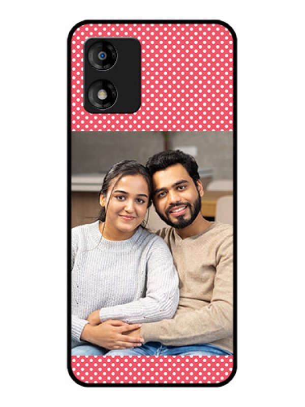 Custom Motorola Moto E13 Custom Metal Phone CaseWhite Dotted Design