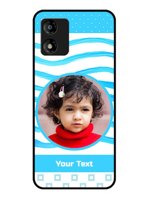 Custom Motorola Moto E13 Custom Metal Phone CaseSimple Blue Case Design