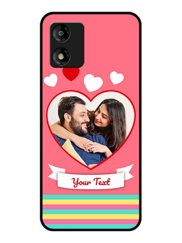 Custom Motorola Moto E13 Custom Metal Phone CaseLove Shapes Doodle Design